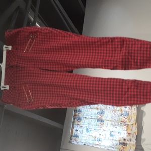 22R Torrid Red Plaid Skinny Jean